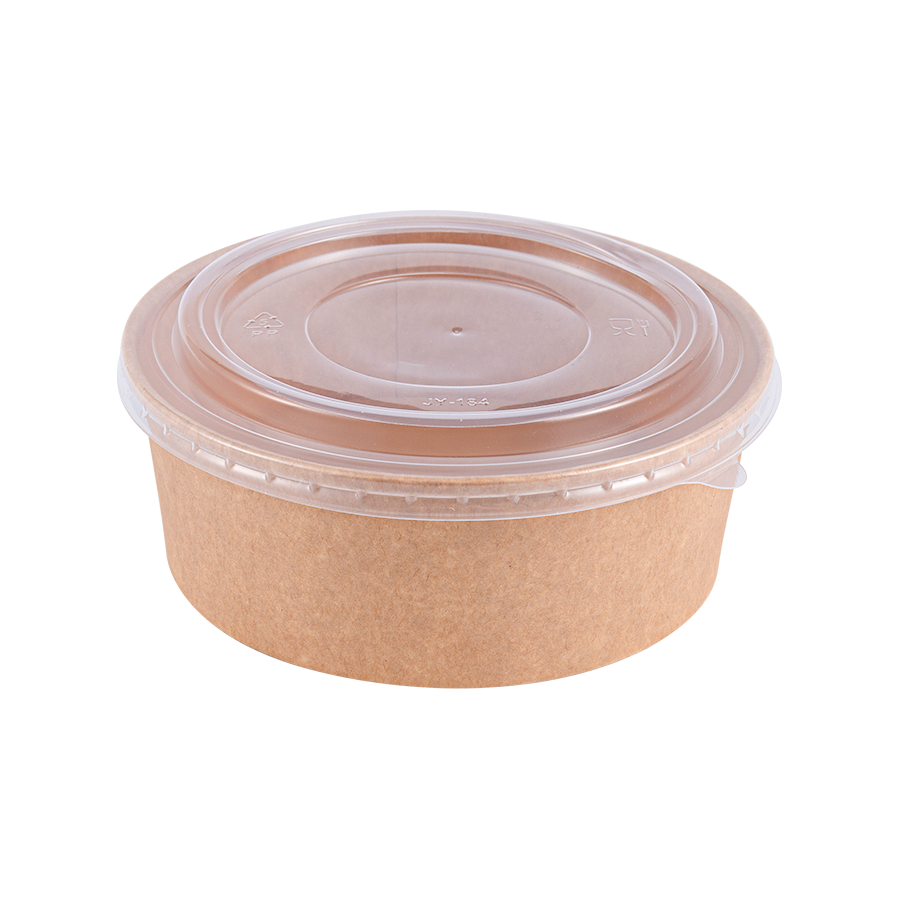 500ml Grease-Resistant Kraft Round Paper Bowl with 150mm Opening Diameter