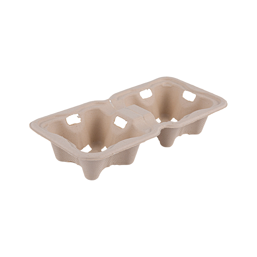 Fully Degradable Sugarcane Double Cup Holder