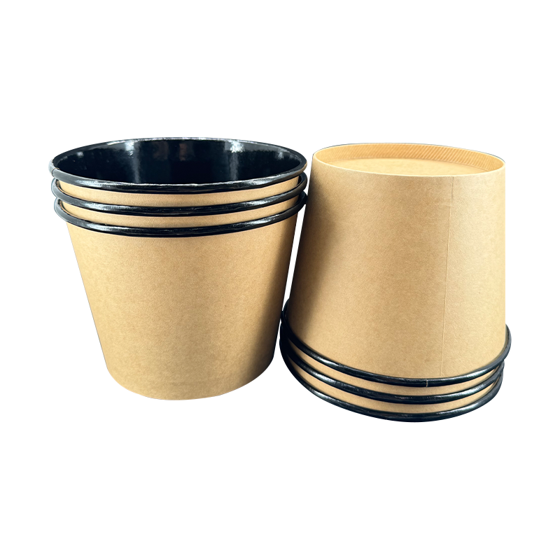 1000ml Kraft Paper Disposable Food Round Paper Bowls