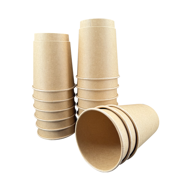8oz Kraft Paper Double-Walled Rolled-Rim Paper Cup