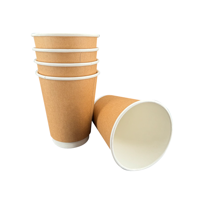 12oz Kraft Paper Double-Walled Insulated Hot Drink Paper Cups